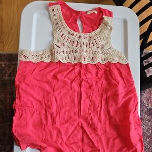 Pink and Cream Tank Top